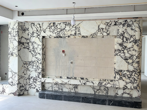 Panneau mural de luxe <span class=keywords><strong>en</strong></span> marbre italien Calacatta Viola avec veines violettes, <span class=keywords><strong>dalle</strong></span> de marbre pour revêtement mural d'hôtel et comptoir - Product Image 3