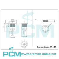 DC Power 5,5mm X 2,1mm Jack macho a hembra Cable de extensión de montaje en panel redondo, montaje empotrado en chasis de MM, toma de corriente DC5521