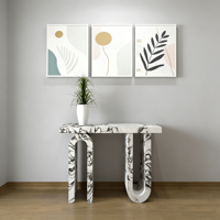 Table console rectangulaire moderne en marbre Calacatta Viola naturel, table d'appoint pour la décoration de la maison, décoration de meubles d'hôtel