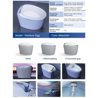 Toilette intelligente élégante en forme d'œuf avec eau chaude instantanée, séchage à l'air chaud et siège à fermeture douce pour la décoration d'hôtel
