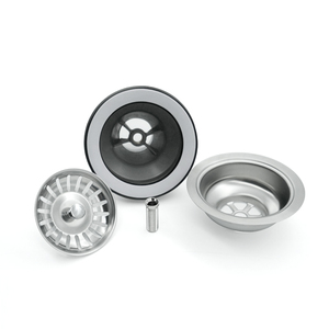 Passoire d'évier de cuisine en acier inoxydable, panier d'évier de cuisine, passoire à déchets, égouttoir de lavabo avec couvercle et filtre - Product Image 3