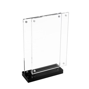 Soporte <span class=keywords><strong>de</strong></span> póster <span class=keywords><strong>de</strong></span> menú <span class=keywords><strong>de</strong></span> acrílico con Base negra, letrero <span class=keywords><strong>de</strong></span> mesa Lucite magnético, exhibición <span class=keywords><strong>de</strong></span> vallas publicitarias, exposición <span class=keywords><strong>para</strong></span> oficina, restaurante, hoteles - Product Image 2