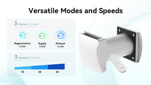 Ventilation à récupération d'énergie Airwoods Eco Pair 1.2 avec contrôle de l'<span class=keywords><strong>humidité</strong></span>, contrôle Tuya pour une seule pièce - Product Image 2