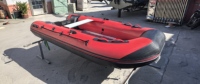 Bateau pneumatique sportif 3m en PVC Hypalon avec pont gonflable et plancher en aluminium, épaisseur 1,2 mm, capacité 2 personnes, pour lac et activités nautiques en extérieur