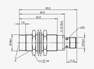 เซ็นเซอร์วัดระยะแบบเหนี่ยวนำ MT-BALLUFF BES M18EF1-PSC20F-S04G-S M18 แบบไม่ต้องฝัง  PNP NO รุ่น BES02Y1 ทรงกระบอก สำหรับแรงดันสูง - Product Image 3