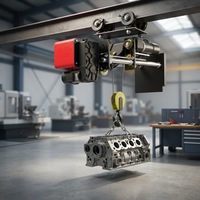 Pont roulant motorisé 1T 3T 5T 10T à vitesse variable avec palan à câble en acier européen pour levage