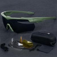 Pack de trois nouvelles lunettes tactiques d'extérieur anti-explosion avec verres épais pour le tir sportif CS en direct et la conduite