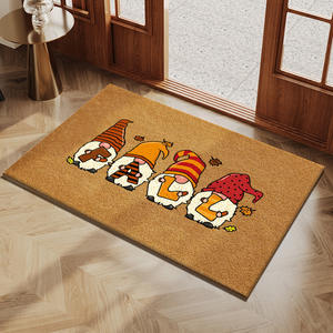 พรมเช็ดเท้าลายต้นมะพร้าวทรงสี่เหลี่ยมผืนผ้า ลายแปลกใหม่ กันลื่น สำหรับทางเข้าบ้าน พร้อมดีไซน์ตัวอักษรโนม - Product Image 3