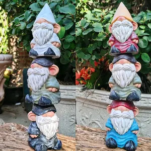 Satılık komik benzersiz reçine özel bahçe Gnomes el yapımı bahçe Gnomes