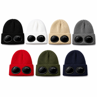 Bonnet en coton rayé personnalisé avec logo imprimé, accessoires pour l'automne et l'hiver, unisexe, chaud, pour le voyage et l'usage quotidien, vente en gros usine