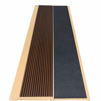 Panneau mural acoustique en bois à lattes, panneau absorbant le son en MDF, panneau acoustique à lattes pour bureau, studio, hôtel, décoration intérieure
