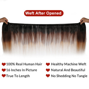 Nhà Máy Bán Buôn 100% Brazil Trinh Nữ Tóc 3 Bó Tự Nhiên/Nâu/Đỏ Brazil Tóc Weave - Product Image 4