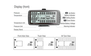 ワイヤレスデジタルタイヤ空気圧監視システム (TPMS) 0 ~ 203PSIトラックトレーラーおよびフリート管理用範囲 - Product Image 3