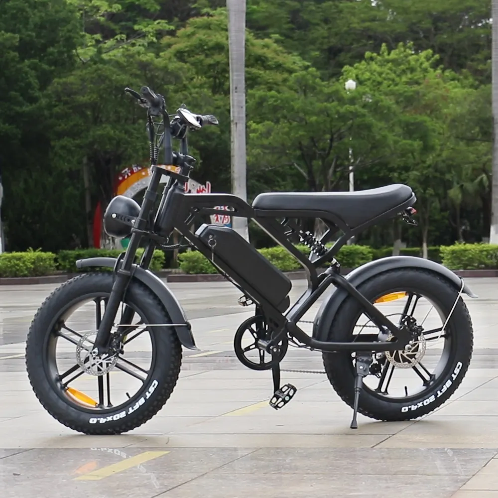 Eu Warehouse Electric Hybrid Bike安い高速電動自転車ファットタイヤマウンテンバイク販売用スチール48V2015Ahリアハブモーター