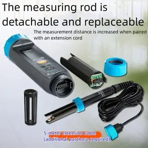 PH. <span class=keywords><strong>EC.</strong></span> TDS. Salinidad. S.G. Temp. Sonda de Agua Multifuncional 6 en 1 AZ8699 Capaz de Medir el Rango de Conductividad Azul/Gris/Negro - Product Image 5