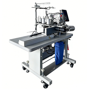 Machine à coudre industrielle programmable informatisée à haute productivité pour ourlets de bas de vêtements en tissu jersey piqué - Product Image 2