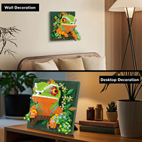 NUEVO YC555 Rompecabezas 3D de Pared con Forma de Camaleón para Niños, Juguete de Bloques de Construcción Unisex de Plástico, Regalo