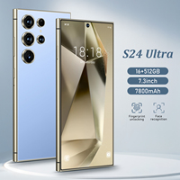 Teléfono Inteligente S24 Ultra de 7.3 Pulgadas, Batería de Larga Duración de 7800 mAh, Pantalla HD de 16+512 GB, Procesador MTK Octa Core de 108 MP, Teléfono Móvil LTE CDMA