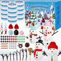 Kit de Bricolage Bonhomme de Neige de Noël en Pâte à Modeler Super Légère – Activité de Fête et Cadeau