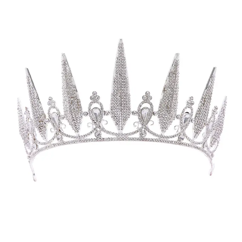 Vintage Tiaras Kronen Voor Vrouwen Metalen Koningin Kroon Bruiloft Tiara Voor Bruid Kristal Verjaardag Quinceanera Verkiezing Prom Hoofddeksels