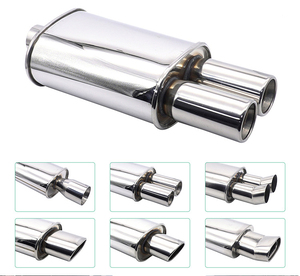 M4 tự động phổ thép không gỉ xả <span class=keywords><strong>Muffler</strong></span> đánh bóng Thẳng Hàn trên thiết kế - Product Image 4