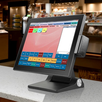 Cantine cadre à angle droit écran tactile POS jusqu'à personnalisé POS Machine système de vente au détail PC