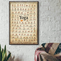 Peinture sur toile murale pour salle de sport à domicile, tableau de yoga Ashtanga, affiche de santé pour la décoration murale du salon
