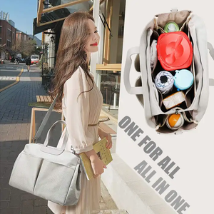 Conjunto de bolsas de <span class=keywords><strong>maternidad</strong></span> para bebé con aislamiento personalizado, <span class=keywords><strong>bolso</strong></span> de viaje multifunción para mamá, <span class=keywords><strong>bolso</strong></span> de mano para pañales - Product Image 2