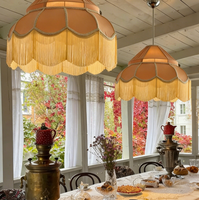 Lustre à pampilles de style vintage français pour restaurant, chambre à coucher, îlot de cuisine, bar, luminaire décoratif