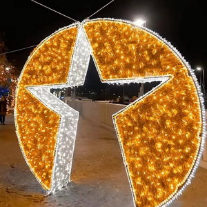 Grandes décorations de Noël extérieures, motif étoile lumineux à LED pour l'éclairage du Nouvel An - Product Image 6