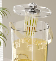 Bouteille d'eau froide en plastique grande capacité 5L, motif glacier, design moderne et luxueux, pour boissons, lait, thé floral, jus, avec robinet