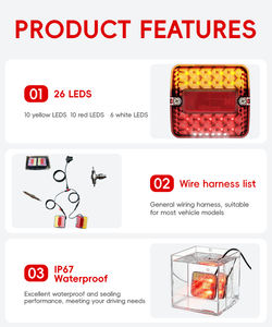 Feux arrière combinés pour camion KS LED, feux arrière, <span class=keywords><strong>kit</strong></span> de feux de <span class=keywords><strong>remorque</strong></span>, <span class=keywords><strong>kit</strong></span> de feux LED pour remorques - Product Image 4