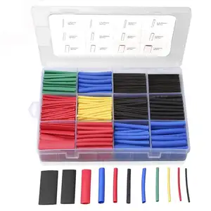 530 Pcs 2:1 Eventronic Electrical Wire Cable Wrap Assortment Cable Wire Repairing Sleeve 5 Color 8 Size Heat Shrink Tube