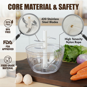 <span class=keywords><strong>Picadora</strong></span> manual de alimentos <span class=keywords><strong>con</strong></span> cordón para cocina, procesador de alimentos <span class=keywords><strong>con</strong></span> cordón, <span class=keywords><strong>picadora</strong></span> de verduras al por mayor - Product Image 2