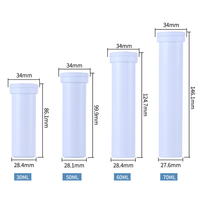 Tubes effervescents d'emballage de médecine de vitamine en plastique blanc de comprimé avec le chapeau déshydratant