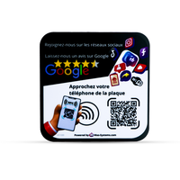 Carte de Révision d'Entreprise NFC Époxy Haute Fréquence Puce 215, Tag Google Avis Personnalisé pour la Promotion Commerciale et le Partage de Lien Numérique
