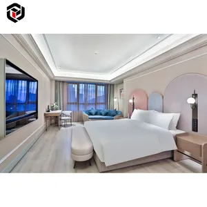 Fulilai 브랜드 현대 럭셔리 비치 빌라 리조트 환대 침실 세트 나무 객실 침대 5 성급 호텔 가구