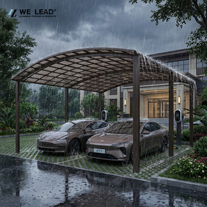 Abri double pour 2 voitures en alliage d'aluminium thermolaqué de haute qualité, résistant à la rouille, pour rangement extérieur de véhicules et ombrage de parking - Product Image 4