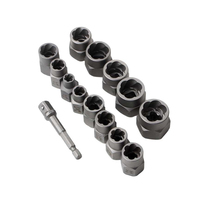 Jeu de douilles d'extraction d'écrou et de boulons, jeu d'outils d'extraction d'écrou, douille de boulon à Impact, clé à douille de retrait de vis, 14 pièces