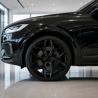 Rueda de Aleación DW de Diseño Dividido, Negro Brillante, Cóncava Profunda, para Vehículos SUV, OEM, Venta al Por Mayor Directa de Fábrica, Personalizada, 16, 17, 18, 19, 20, 22, 24 Pulgadas