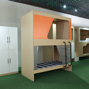 Litera Clásica Tipo Cápsula con Estantería Interior, Litera Tipo Loft para Hostal Juvenil, Fabricante de Muebles Comerciales Ecológicos - Product Image 2