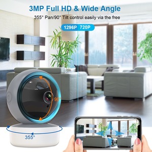Tuya Thông Minh 3MP Máy Ảnh Wifi Pan/Tilt Máy Ảnh Nanny Cam Với Tự Động Theo Dõi Phát Hiện Bằng Giọng Nói Riêng Màn Trập Cho Bé/Người Cao Tuổi/Vật Nuôi - Product Image 4