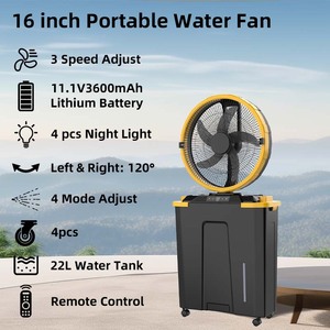 Doppelstrahlventilator, Solarventilator mit Solarpanel, Campingventilator, Nebelventilator, oszillierender Ventilator, Ventilator, wiederaufladbarer Wassernebelventilator - Product Image 4