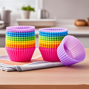 <span class=keywords><strong>Silicone</strong></span> tái sử dụng Baking cup không dính cấp thực phẩm <span class=keywords><strong>Silicone</strong></span> khuôn DIY cupcake lót Muffin cup khuôn - Product Image 3
