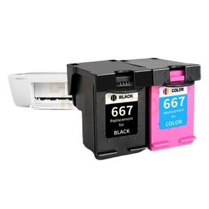 <span class=keywords><strong>Cartuchos</strong></span> de Tinta Remanufacturados 667XL 667 XL Negro y de Color para Rellenar, para Impresora HP667 Deskjet Ink Advantage 1275 <span class=keywords><strong>2374</strong></span> 2375 y <span class=keywords><strong>HP</strong></span> 2775 - Product Image 1