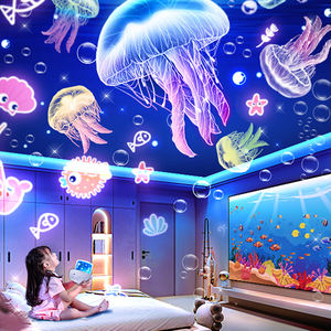 21 فيلمًا ، عرض ضوئي ليلي لنجوم المحيط في العالم ، مع مساعدة على النوم لغرفة نوم الأطفال - Product Image 4