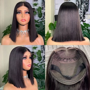 Wholesale 100% <b>Human</b> Hair <b>Wig</b> SDD Vietnam Bone Straight Bob <b>Wig</b> Lace Closure Bob <b>Wig</b> - Product Image 4