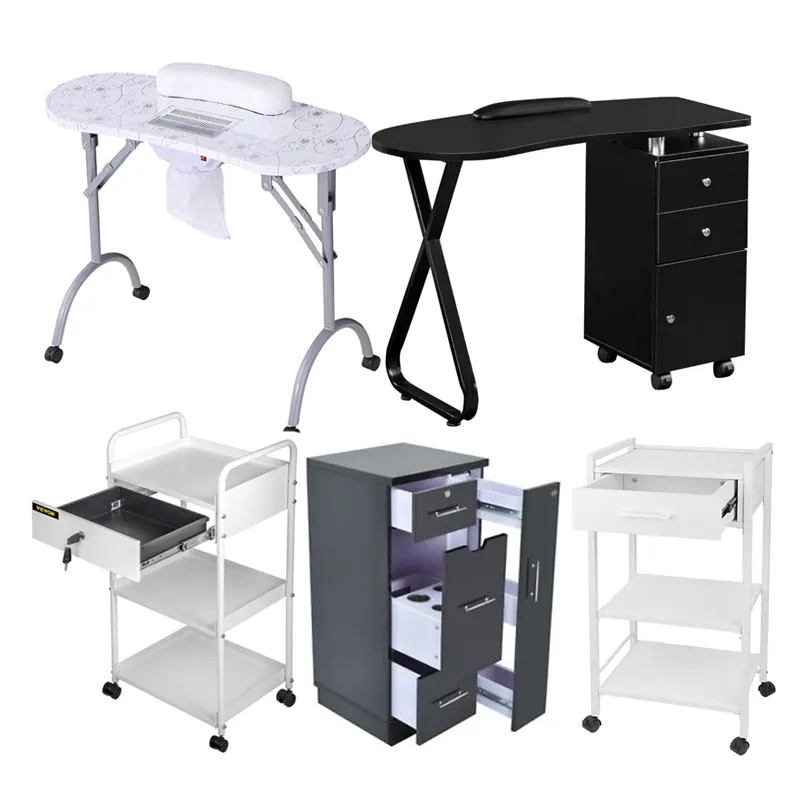 Nail Salon Furniture Professional Nail Table Manicure/ Trolley Beauty Salon