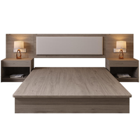 Moderne Hochwertige Maßgefertigte Schlafzimmermöbel Fünf-Sterne-Hotel-Bett King-Size Vollgrößen MDF-Platte Elegant für Apartments Heim-Schlafzimmer