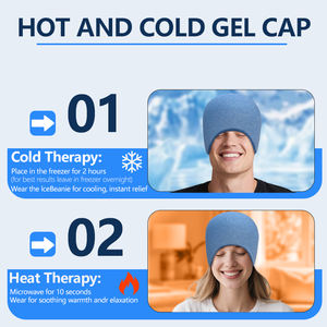 Gorro de Gel Frío para el Cuidado de la Salud, Ajuste Firme, Reduce la Presión, Alivio del Dolor de Cabeza y la Migraña, Terapia de Gel Refrescante de Larga Duración - Product Image 4